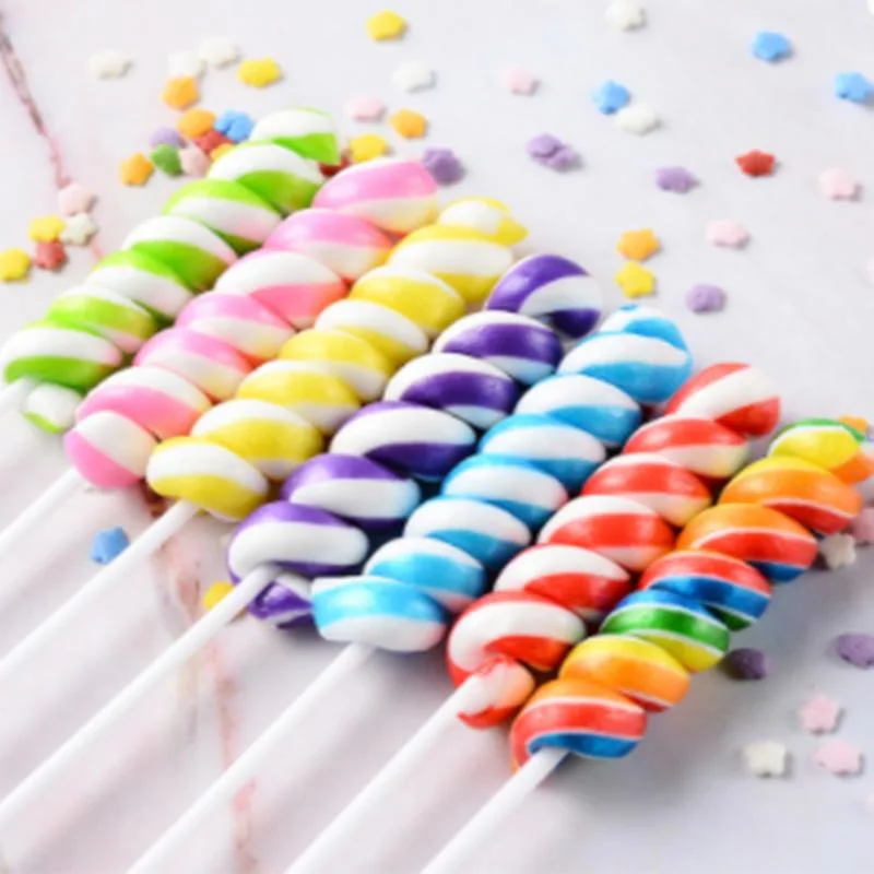 Hot Selling Lollypop Candy Rainbow Swirl Lollipops Wholesale Sweet Hard Candy Lollipop